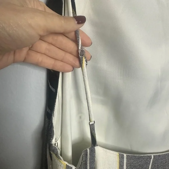 Public School Lilu Draped Plaid Dress Size 8 Color: Black| White|Yellow Plaid - Picture 8 of 8